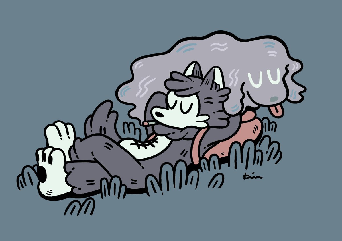 「犬とかおおかみとかもふもふしたものを描いています…! 」|あらいきりこのイラスト