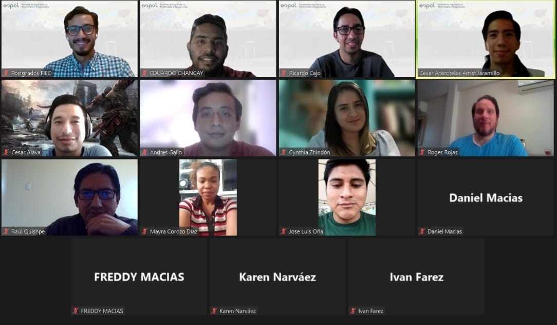 Curso de IoT de la maestría en Telecomunicaciones  dictado por el profesor Daniel Dik de la Universidad Técnica de Dinamarca, acompañan los investigadores del GICOM Dr. Ricardo Cajo y Mg. Eduardo Chancay. <a href="/cparedesverduga/">Cecilia Paredes Verduga</a> <a href="/carmenvruiz/">Carmen</a>  <a href="/fnovillo76/">Francisco</a> <a href="/CRIEEL_GYE/">CRIEEL</a> <a href="/Guachee_to/">El Wacho!</a>