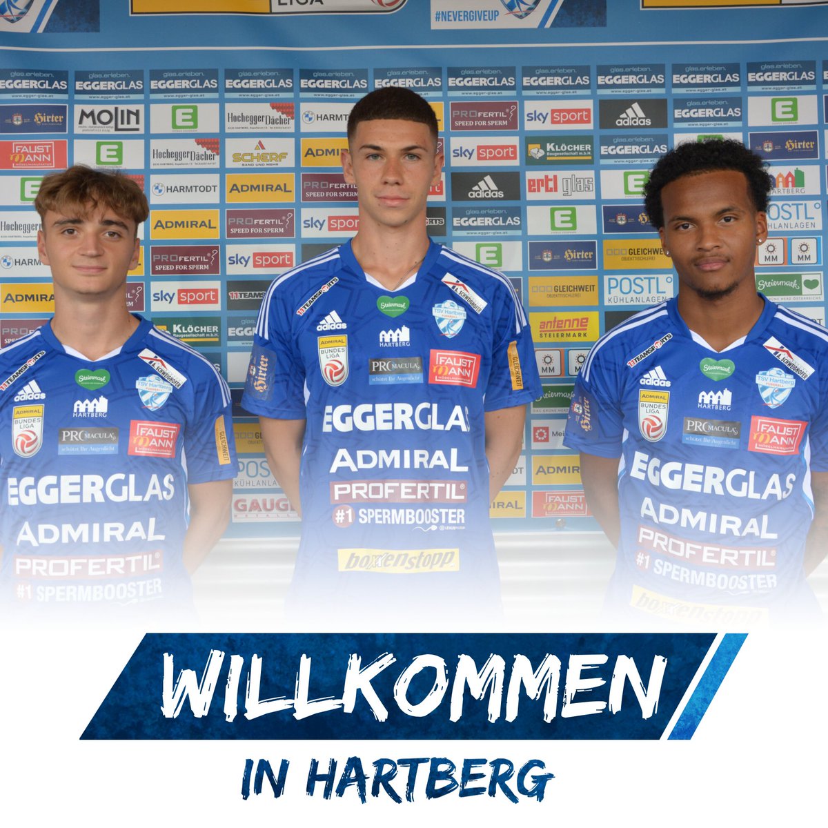 tsv_hartberg's tweet photo. Der TSV Egger Glas Hartberg verpflichtet drei junge Hoffnungsträger! 

Herzlich Willkommen Ruben #Providence🇫🇷, Patrick #Gante 🇷🇴 und Jakob #Knollmüller 🇦🇹. 

ℹ️: https://t.co/fzZdwjTzhH

#inundaut #forzatsv #nevergiveup https://t.co/LpCS18BB5Y
