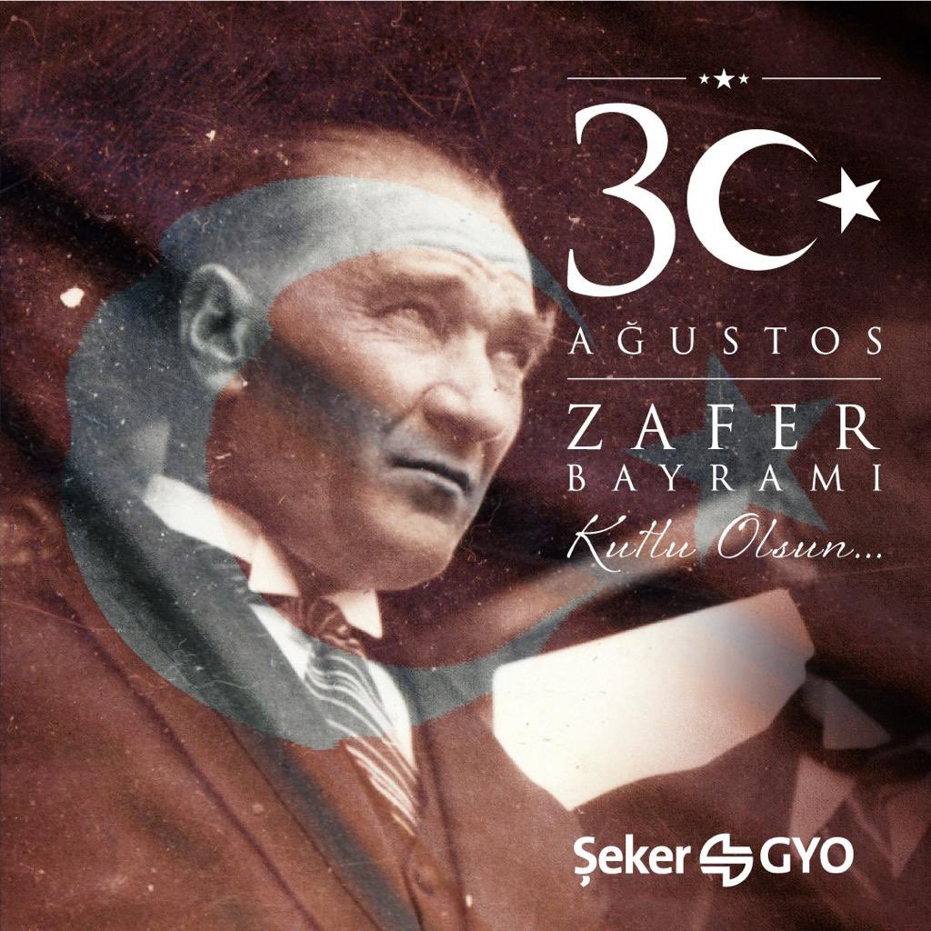 Bize bağımsızlığı armağan eden Ulu Önder Mustafa Kemal Atatürk başta olmak üzere, zaferle taçlanan milli mücadelenin tüm kahramanlarını saygı ve minnetle anıyoruz. 30 Ağustos Zafer Bayramımızın 100. yılı kutlu olsun!
#ŞekerGYO #30Ağustos #ZaferBayramı