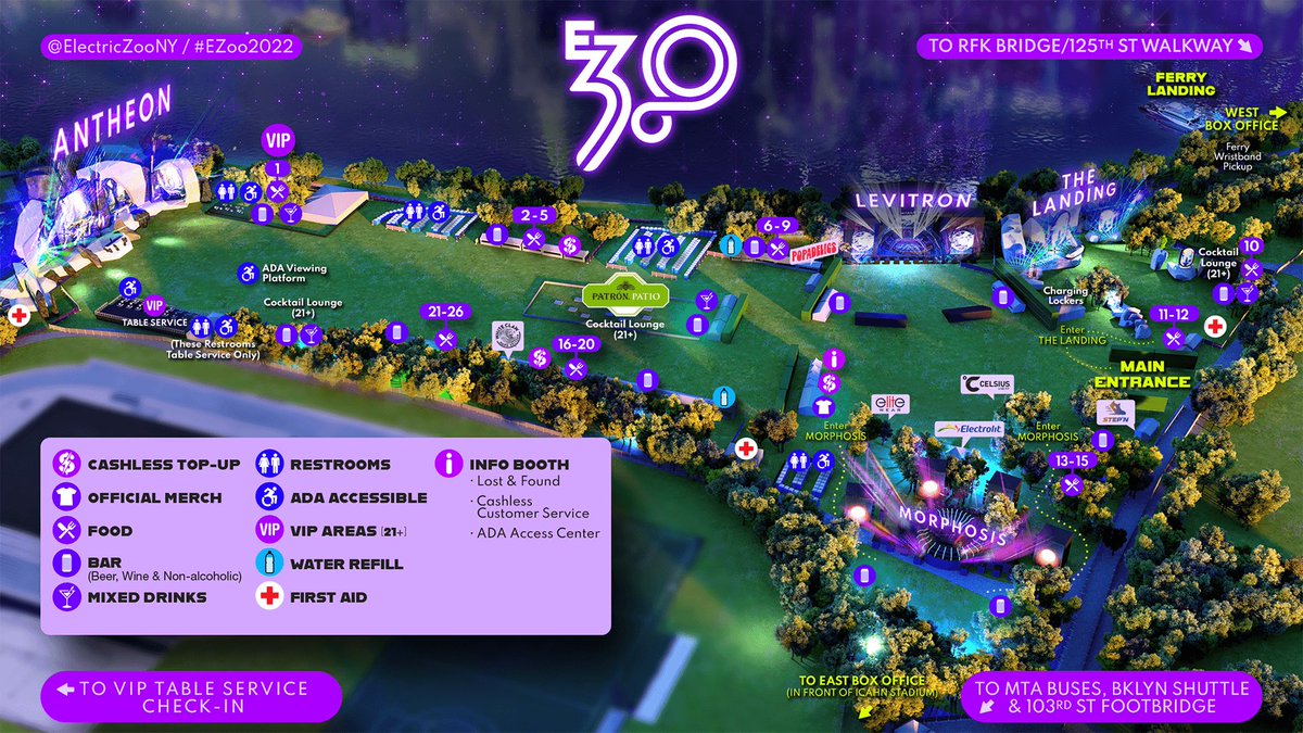 Electric Zoo 2022 map