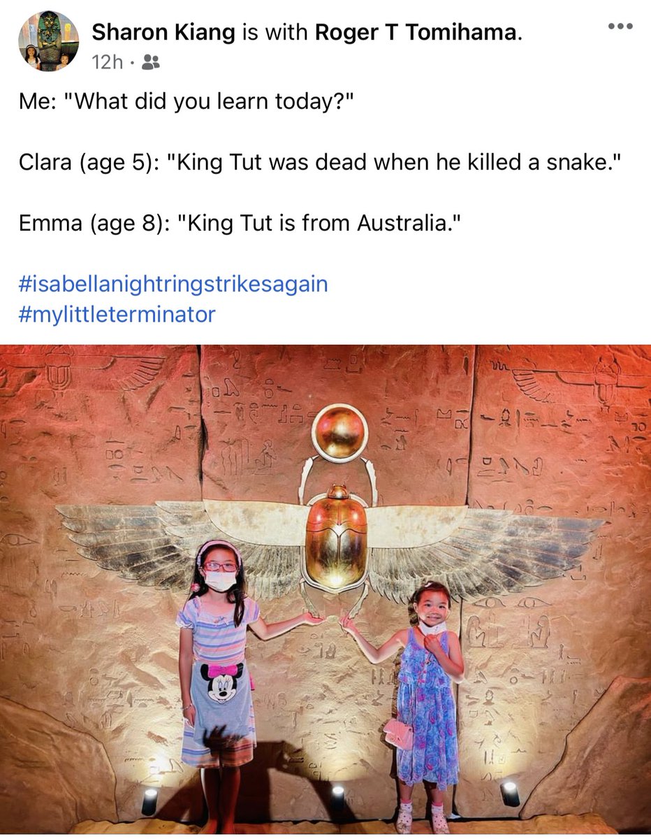 Sharon_Kiang_MD's tweet photo. Can’t make this stuff up. #mommyfail #scarabsdownunder @Roger_Tomihama https://t.co/uzUJTp1VBQ