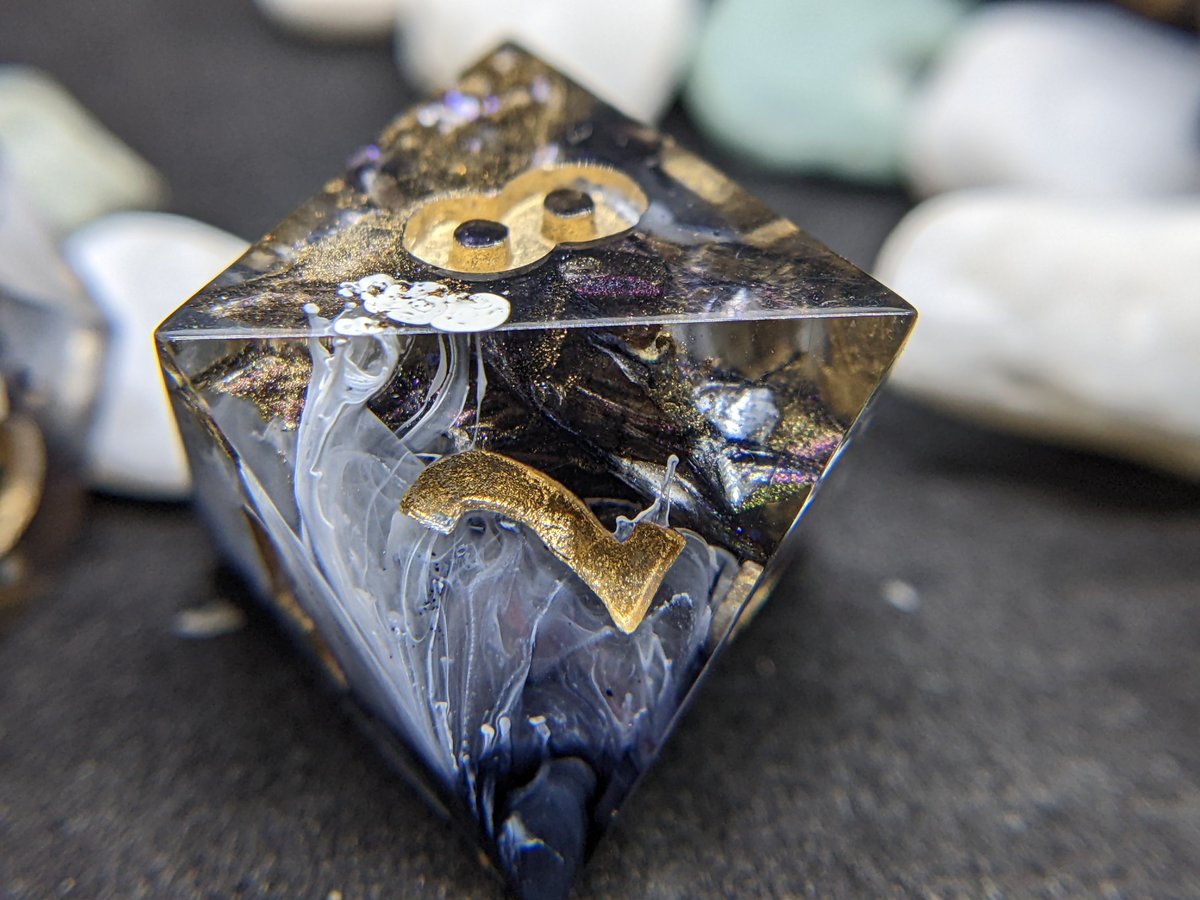 Dragon's Horde

I made these for a giveaway on insta and had a leftover set. I just love how they came out. Snake shed and alcohol ink working together for this one. It's on the site right now!

Royalramresin.com 

#dice #diceset #dnd #ttrpg #ttrpgdice #handmade #pathfinder