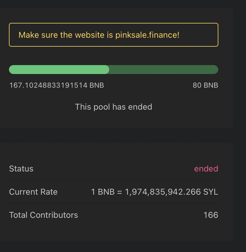 SylvaniaFinance's tweet image. Thank you for this excellent work. We have a (🚀?☺️) marketcap target now. Follow us. #BSC #ETH #Binance #Crypto #BNB #BTC #SYL #MovetoEarn #Crypto