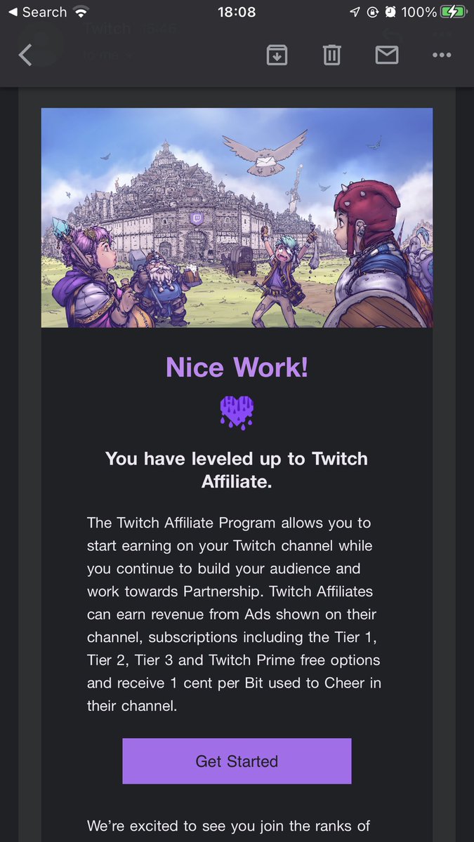 mythological174's tweet photo. I’ve fucking done it!!! Words can’t describe how happy I am! Thank you to everyone that has supported me so far on this journey! Can’t wait to set up emotes and everything! Thank you again so much to everyone I love you all!! #twitchaffiliate #twicth https://t.co/dRBcRlM4bP