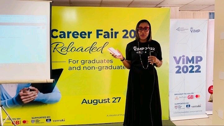 JANigeria's tweet photo. On Sat, August 27th, we had  another edition of the Junior Achievement Nigeria Career Fair. This edition featured the #ViMP2022 graduants and JA Cert Google IT participants matched with top organisations.
_
1/4 https://t.co/n1vCHUBBU3