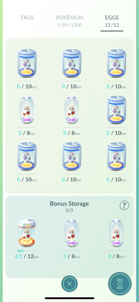ChubbyPanda42's tweet photo. Excited to hatch these! Uploading a vid later #PokemonGO #pokemon #PokemonGOFest2022 https://t.co/K6xUw6SuyP