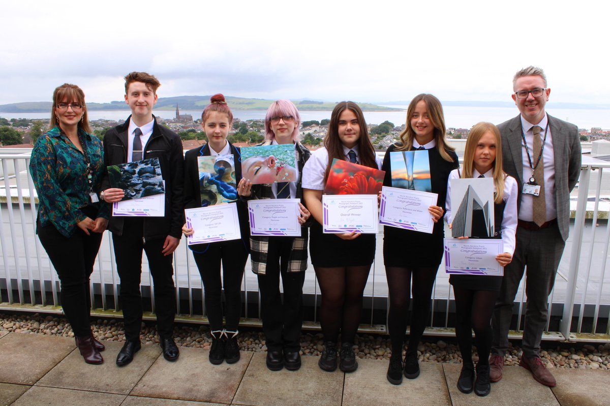 LargsAcademy's tweet photo. Congrats Higher Photography who exhibited at the Barony Centre's Exhibition and were awarded with various certificates acknowledging the excellent digital imagery they created. A special congratulations to Eva McTaggart who was awarded overall winner in the Authority! https://t.co/yGTeV0BMLT