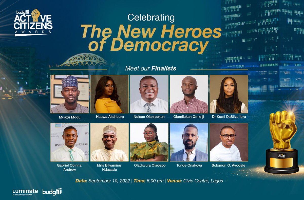 BudgITgh's tweet photo. We join @budgitng to say a big congratulations to everyone who made the Active Citizens Awards shortlist. Celebrating people making tremendous impacts is a big deal. We canโt wait for what the future holds for these bright minds.
#transparency #accountability #budgitng #budgitgh https://t.co/vkQV1PczfP