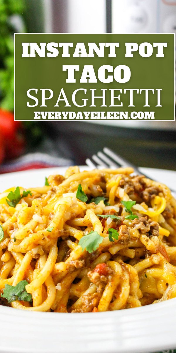 everyday_eileen's tweet photo. Instant Pot Taco Spaghetti, easy delicious spaghetti with taco flavors for an easy weeknight dinner. #tacospaghetti #instantpot https://t.co/yBhcBbDrA5 https://t.co/fc4vD9CAjy
