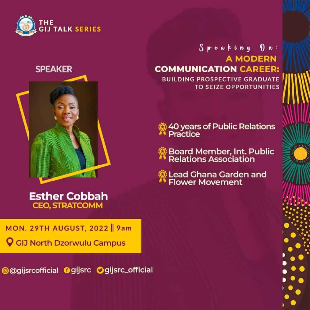 iamrjay12's tweet photo. As part of SRC week celebration,GIJ alumni’s come home to tell their success story and encourage students to take up more entrepreneurial opportunities than looking for white color jobs.@TDzineku @kodwoboateng https://t.co/IpllO5Ohoj