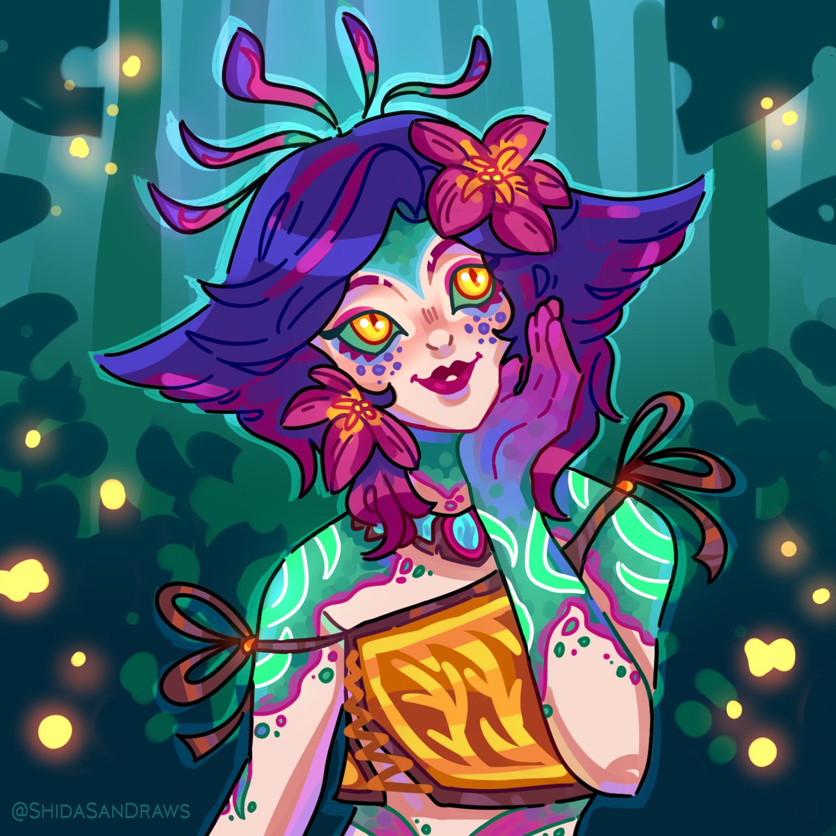 ShidaSanDraws's tweet photo. I wanted to draw #Neeko for such a long time, she has the best design in league imo💛💛

#ArtofLegends #LeagueOfLegendsFanArt #LeagueOfLegends #Arttwt https://t.co/NLtrL1ckaj