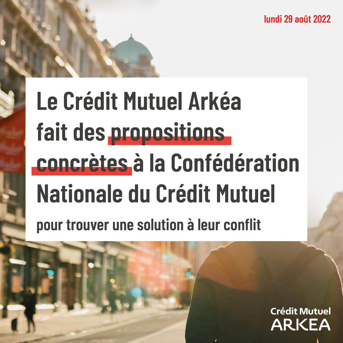 Crédit Mutuel Arkéa (@cmarkea) on Twitter photo 👐 Le <a href="/cmarkea/">Crédit Mutuel Arkéa</a> fait des propositions concrètes à la Confédération Nationale du Crédit Mutuel pour trouver une solution à leur conflit, appelle au dialogue et invite la Confédération à l’ouverture de discussions ordonnées sur cette base. 👉 Le communiqué : bit.ly/3e61AQI 👐 Le <a href="/cmarkea/">Crédit Mutuel Arkéa</a> fait des propositions concrètes à la Confédération Nationale du Crédit Mutuel pour trouver une solution à leur conflit, appelle au dialogue et invite la Confédération à l’ouverture de discussions ordonnées sur cette base. 👉 Le communiqué : bit.ly/3e61AQI