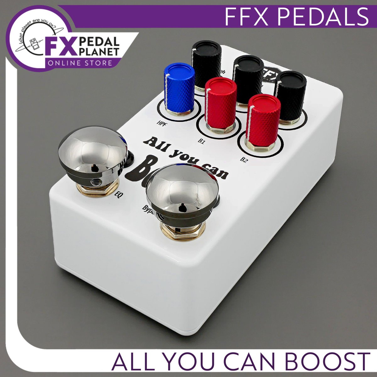 @FfxPedals All You Can Boost with Pedal Room Italy footswitch covers. Both available at fxpedalplanet.co.uk

#fxpedalplanet #fxpedalplanetonlinestore

#ffxpedals #allyoucanboost #ffxpedalsallyoucanboost #boostpedal #overdrivepedal

#handmadepedals #boutiqueeffectspedals
