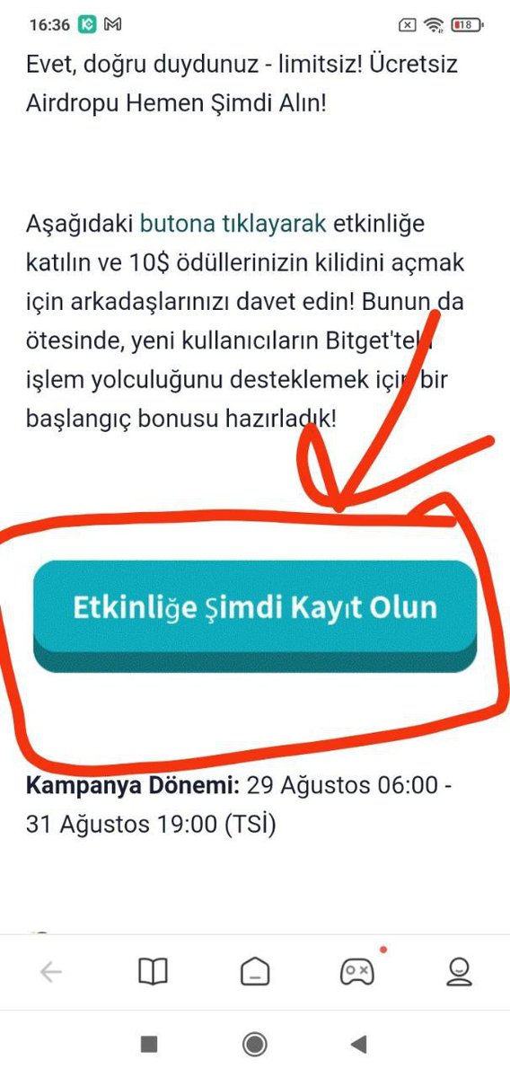 🔹️BİTGET BORSASI AİRDROP (Ödül: ~10$+ Referans 10$)

🔹️Ref linkiyle kayıt olmak şart (Yoksa ödülden faydalanamıyorsunuz)

👉 Airdroba link : bitget.com/tr/referral/re…

🔹️Ref kodu : SD7LSWCR

🔹️Üye olduktan sonra unutmayın alttaki linke katıl butonuna basın.
++
#Airdrop