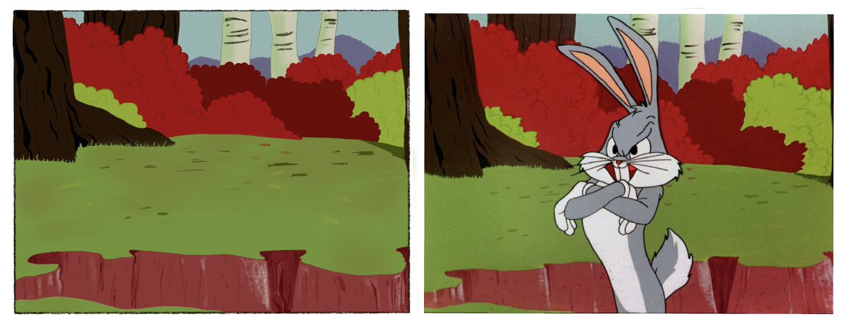 Brazentunes's tweet photo. Been practicing backgrounds. Surprisingly the bushes gave me the most grief ๐
#bugsbunny #backgroundredraw https://t.co/4i8PE8DAXv