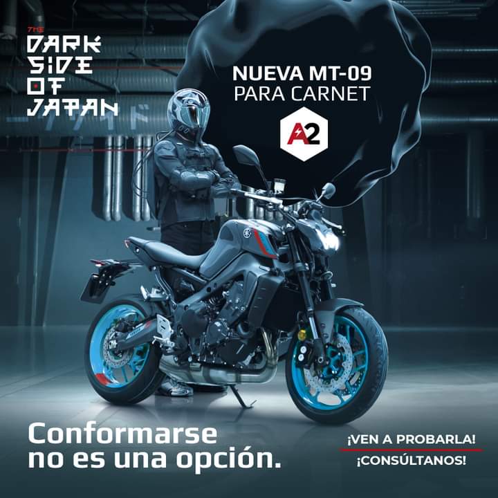 navarrohermanos's tweet photo. MT-09 35kW 🔥 para carnet A2. 🏍

Un diseño de vértigo en aluminio fundido y forjado, con tecnología de última generación Yamaha!!! 🤩 Disponible en tres colores distintos. 

¡VEN A PROBARLA, CONSÚLTANOS! 

.
.
.

#moto #motos #concesionariooficialyamaha #yamaha #RevsYourHeart https://t.co/y8w8BUzaSf