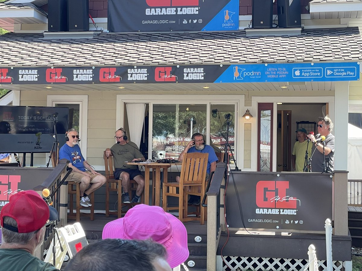 Jim_Gooden's tweet photo. Hanging at @GLpodcast. My wife says of Inge: “Is this guy going to cook meth or try to get on stage to kill someone?” Just another day at the #MNStateFair. @RookieGL @ChrisReuvers @MSP_Traffic @Mr_FYI10 @JoeSoucheray https://t.co/hsEAGVQww7