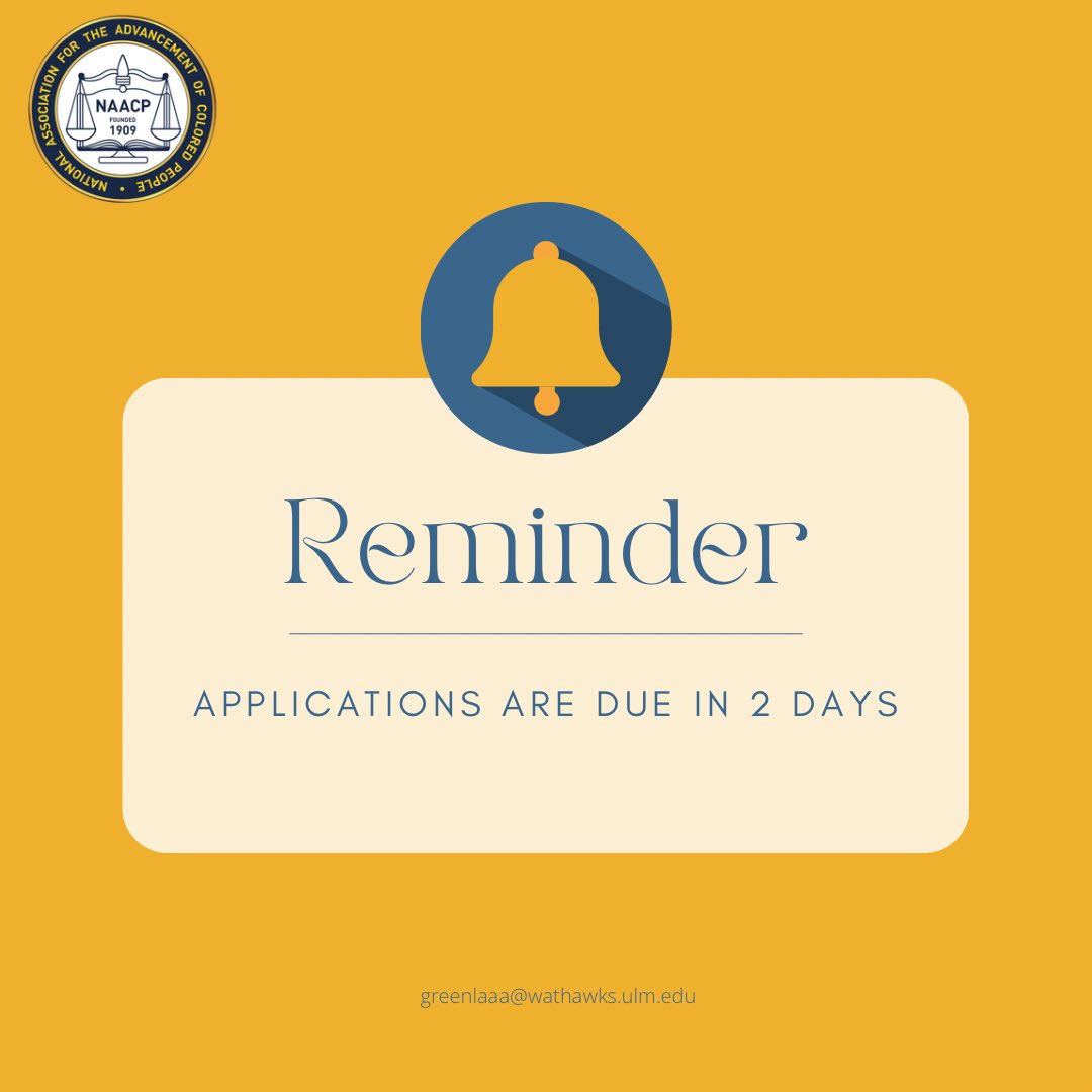 Hey Hawks, Don’t forget applications are due by Wednesday 6pm !!