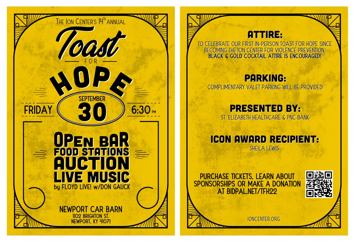TheIonCenter's tweet photo. We're so excited to host our first in-person Toast For Hope in two years, and we're just about a month away!

Will you join us?

⬇ Tickets, sponsorships, and bourbon raffles: ⬇ 
https://t.co/Ti5voh3qqh https://t.co/ut52YHKjsF