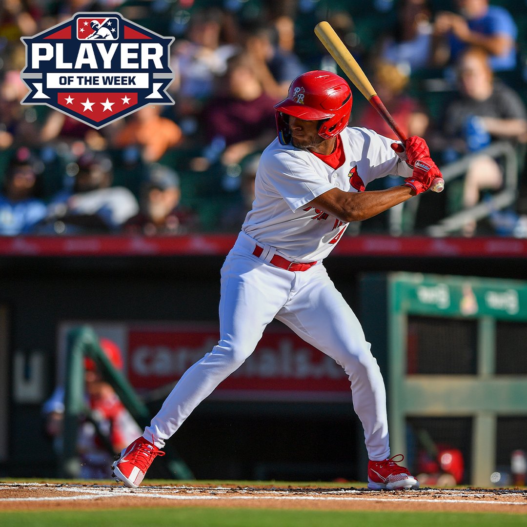 GoPBCardinals's tweet photo. The batting order was just one area where our leadoff hitter led. We'd say Victor Scott (@Victor_Scott2) had a pretty nice week 😁

⭐️ Two homers 💣
⭐️ A 1.000 slugging percentage 
⭐️ Florida State League Player of the Week Honors

Read more! https://t.co/wX6WUHAQee https://t.co/VwkBIz4H8e