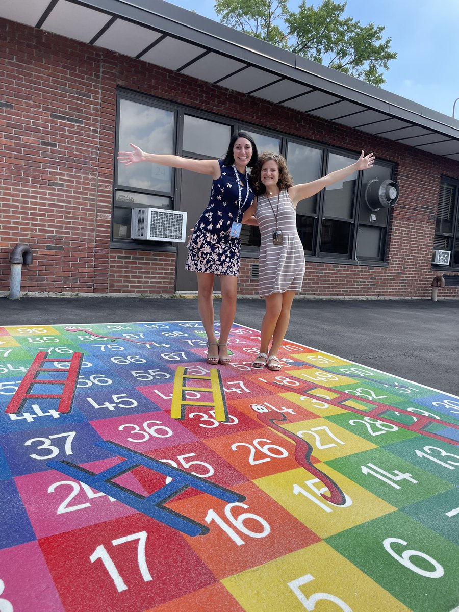 MBlady7's tweet photo. Wow!!! Thank you to our Searingtown PTA for gifting us with these AMAZING, interactive, and engaging playground markings. @Edumarking you have made our math dreams come to life! We can’t wait to see the joy and smiles when our Scotties see it 🐾@SearingtownK5 @HerricksSchools https://t.co/luxD3XMKq0