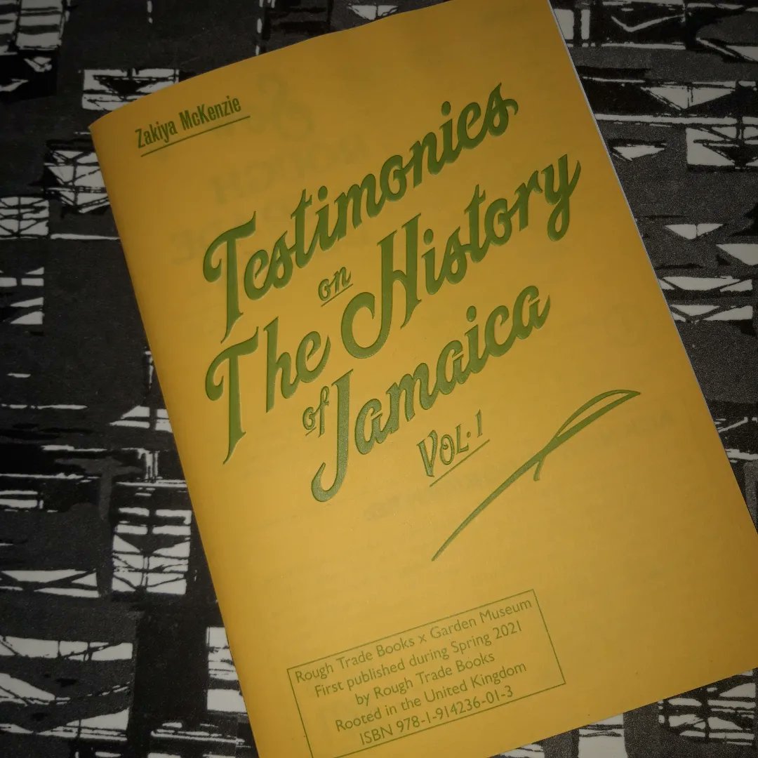 intergraphiabks's tweet photo. #intergraphiarecommends Testimonies on The Histories of Jamaica Vol 1, by Zakiya McKenzie. Published by @roughtradebooks in partnership with @gardenmuseum in 2021, it includes a paper of wildflower seeds. A lovely thing. https://t.co/fp6lfVqxoo