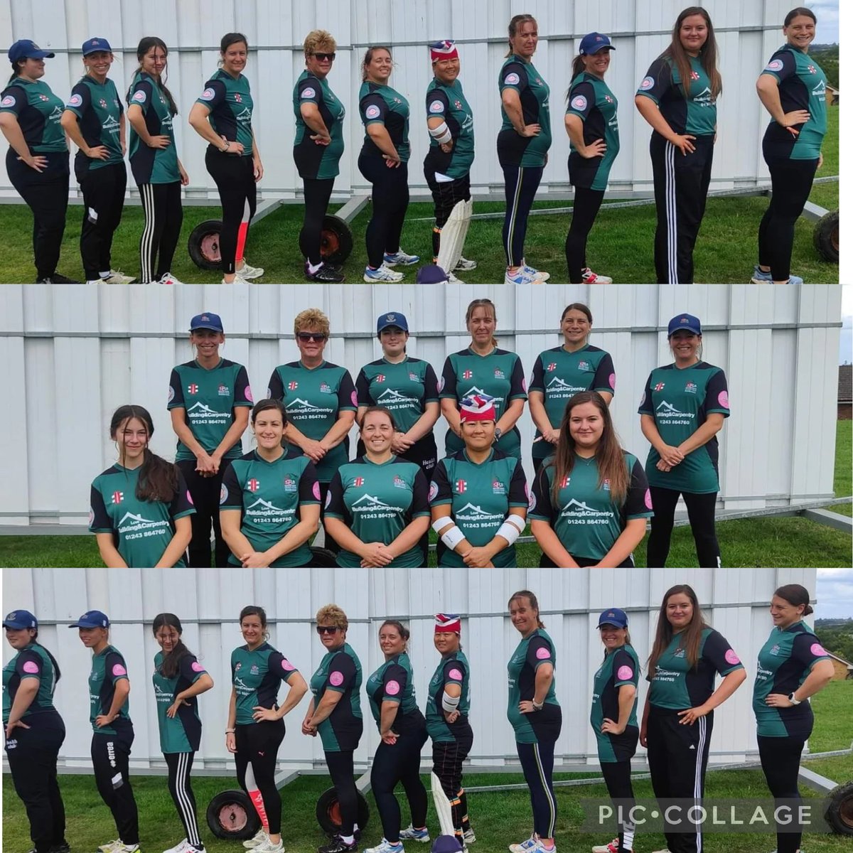 BognorLadiesCc's tweet photo. The #regisrainbows looking good In their new kit. Thankyou @rainbowsparlour @thecraftycoven1 love building and carpentry &amp; Bernie for being our sponsors &amp; supporting us . 🌈🏏#ladiescricket #cricketfamily https://t.co/rPNSxtErP6