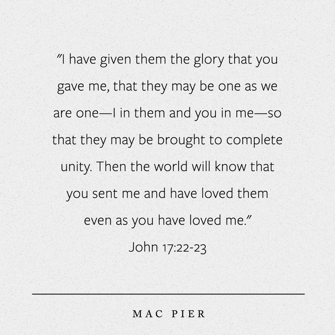 macpier's tweet photo. The gospel of John emphasizes three particular words as you read it:  Father, sent, and glory. If you read the gospel in one sitting the three words pick up momentum like a freight train and crescendo in John 17, the Great High Priestly prayer of Jesus. https://t.co/ztKbIdgN0o