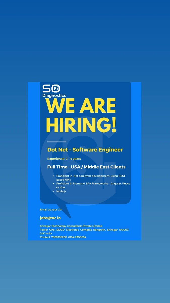 SofiDiagnostics's tweet photo. we are hiring
#SofiGroup #SofiDiagnostics #SofiCrop #SofiEcoCrop #SofiLabs #Sofifoodz #Frogyshoes #SofiSipl #SofiSigl
@SofiSipl @frogyshoes @SofiEcocrop @SofiFoodz https://t.co/X2o9q0pYcm