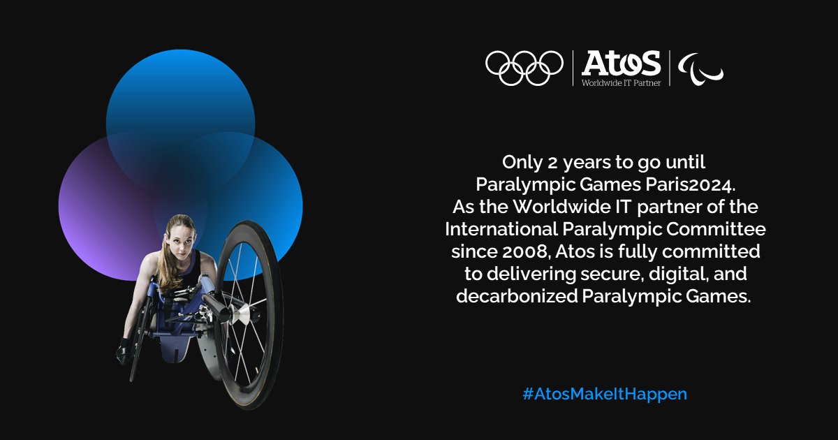 peter_schnelle's tweet photo. Only #2yearstogo until @Paralympics #Paris2024, the Atos’ 9th consecutive Olympic Games as the Worldwide IT Partner. 

#AtosTeam is dedicated to deliver the most secure, digital, and decarbonized and Paralympic Games as the lead technology integrator. https://t.co/FYY9WXvUqm
