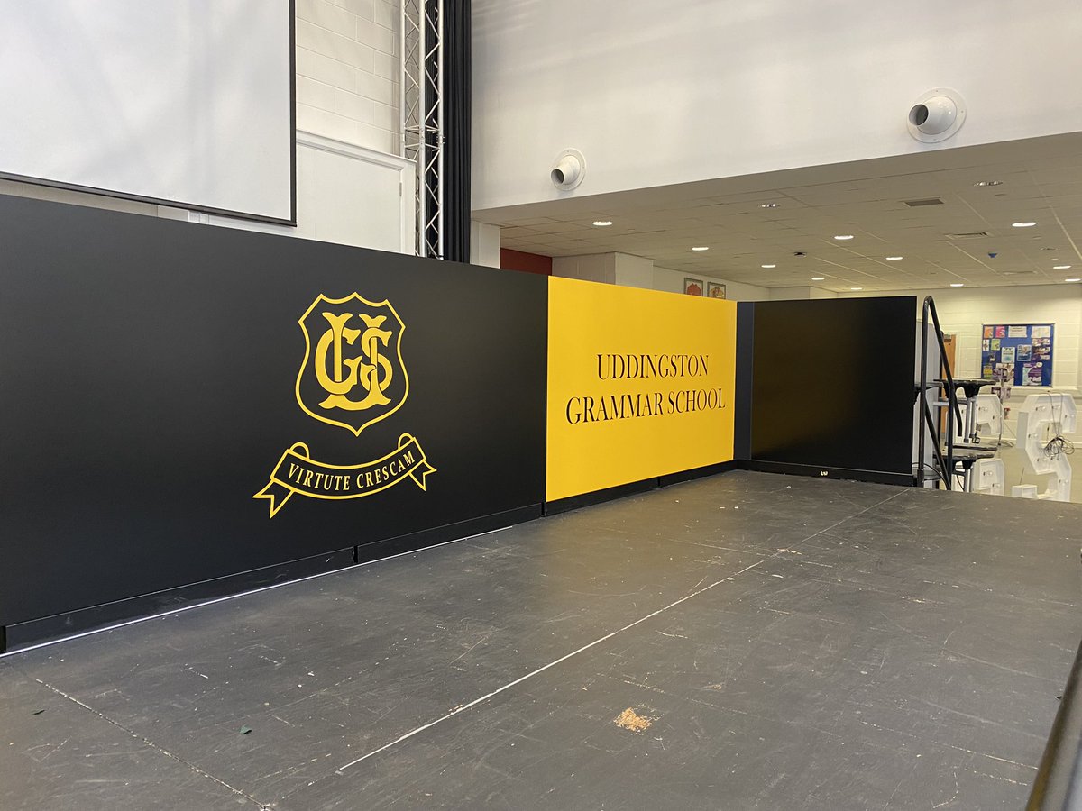 envisiongltd's tweet photo. Another job completed this afternoon at @UGSchool 

A refresh of the stage area with new panels and branding. https://t.co/FiMWCVDY68