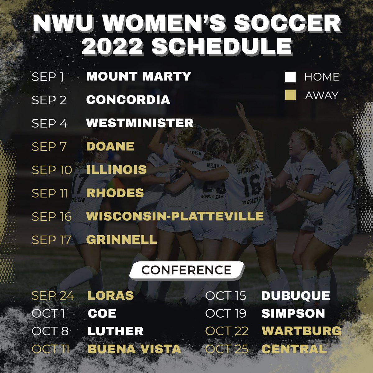 Days away from our first kick off…get these games marked in your calendars!! We are looking forward to seeing you out this season! Yip yip! 🤘🐺