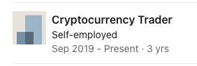 crypto people, trading on the side does not qualify as job experience unless you're applying for a trading job

Hitting buy and sell doesn't transfer over to writing solidity