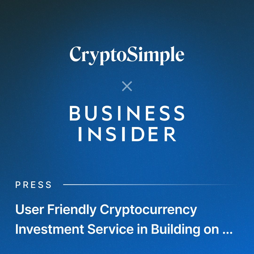 CryptoSimpleApp's tweet image. A few months ago, we had the honor to be featured in Business Insider as our app was in its final stages before launch.

Link to the article: ow.ly/wEi550KuGit

#CryptoSimple #BusinessInsider #Launch #DeFi