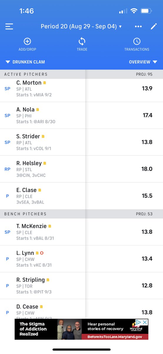 brisso7's tweet photo. @CBSScottWhite who should I start this are my options plus Scherzer.
Thanks! https://t.co/6zYuCQ2FDS