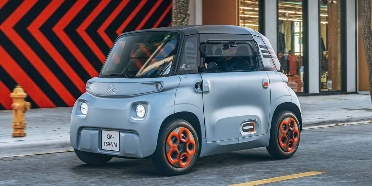 ntadej's tweet photo. @SimoneGiertz If you don’t want to go undercover there is always Citroen Ami. https://t.co/M9R8sNn2j3