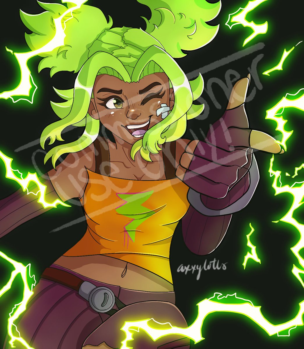 Commission for @Kaysud0 of Zeri from League of Legends!! 💚