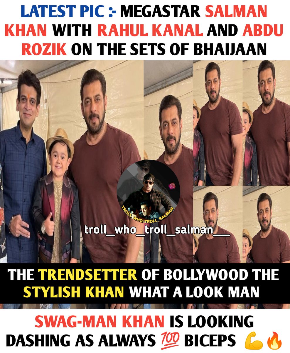 Syedxtiger's tweet photo. No one can troll age like him @BeingSalmanKhan 👑🛐

#SalmanKhan #SalmanKhan𓃵 #tiger3 #KisiKaBhaiKisiKiJaan #bhaijaan https://t.co/y0hQOSoZ1a