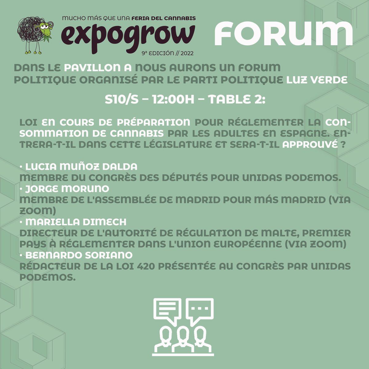 #expogrow2022 #forum #foro #Ficoba #WeGrowTogether <a href="/PODEMOS/">Podemos</a> @MasMadridCM #cannabis #legalizacion