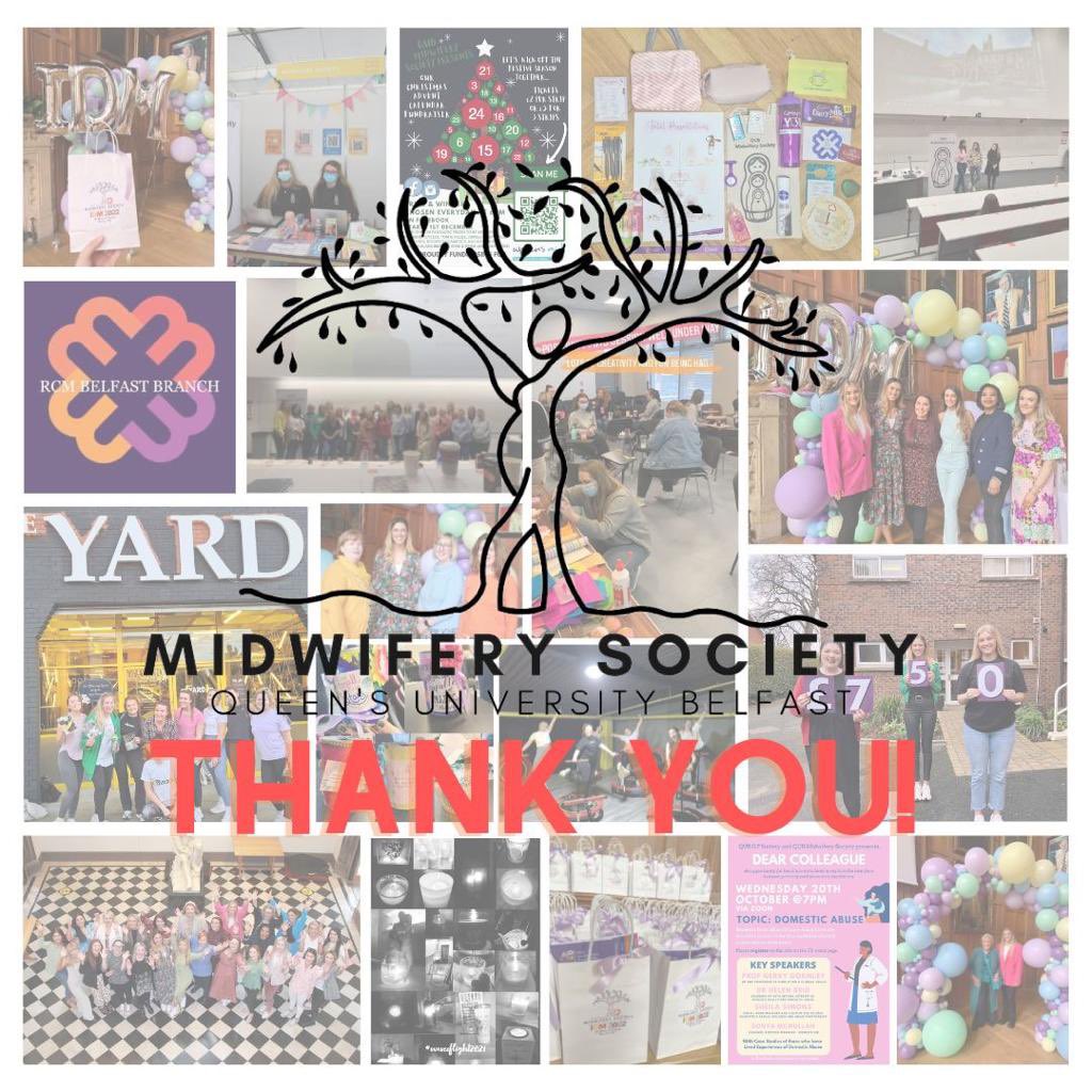 On behalf of us all, I’d like to say a massive THANK YOU to all those who got involved and supported us this year! 👏🏻

What a year it has been! ♥️

You’ll hear from our new President, Kathryn, next… 
#qubmidwiferysociety #midwiferysociety #rcmni #rcmsmf