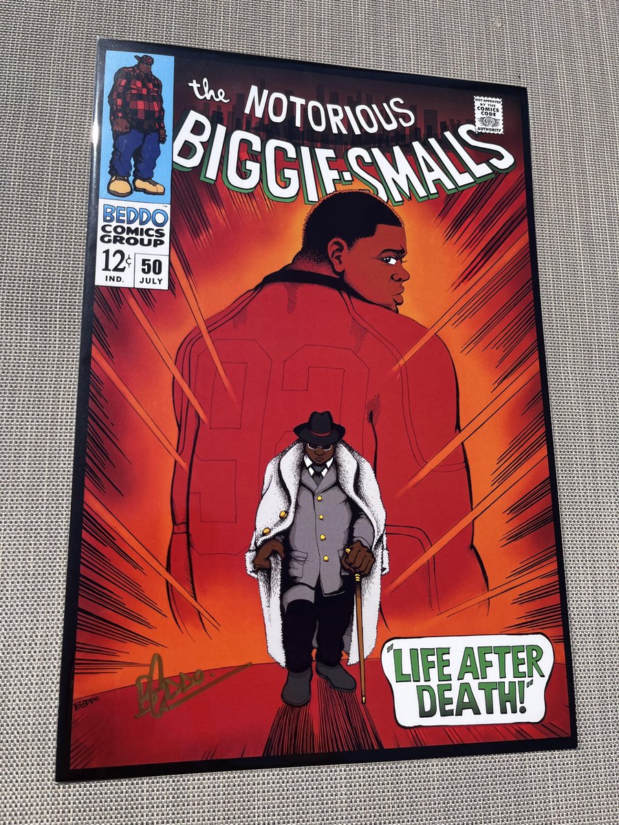KobeCollects's tweet photo. Matched my ASM50 - iconic #comic covers meets #iconic hip hop #artist
@Marvel x @biggiesmalls x @BeddoArt
Theres gonna be a lot of birds singing, and flower bringing
If my burglar alarm starts Ringing
#veve #vevecommunity #biggiesmalls #beddo #biggie #notorious #readytodie https://t.co/pyY9JKqKrD