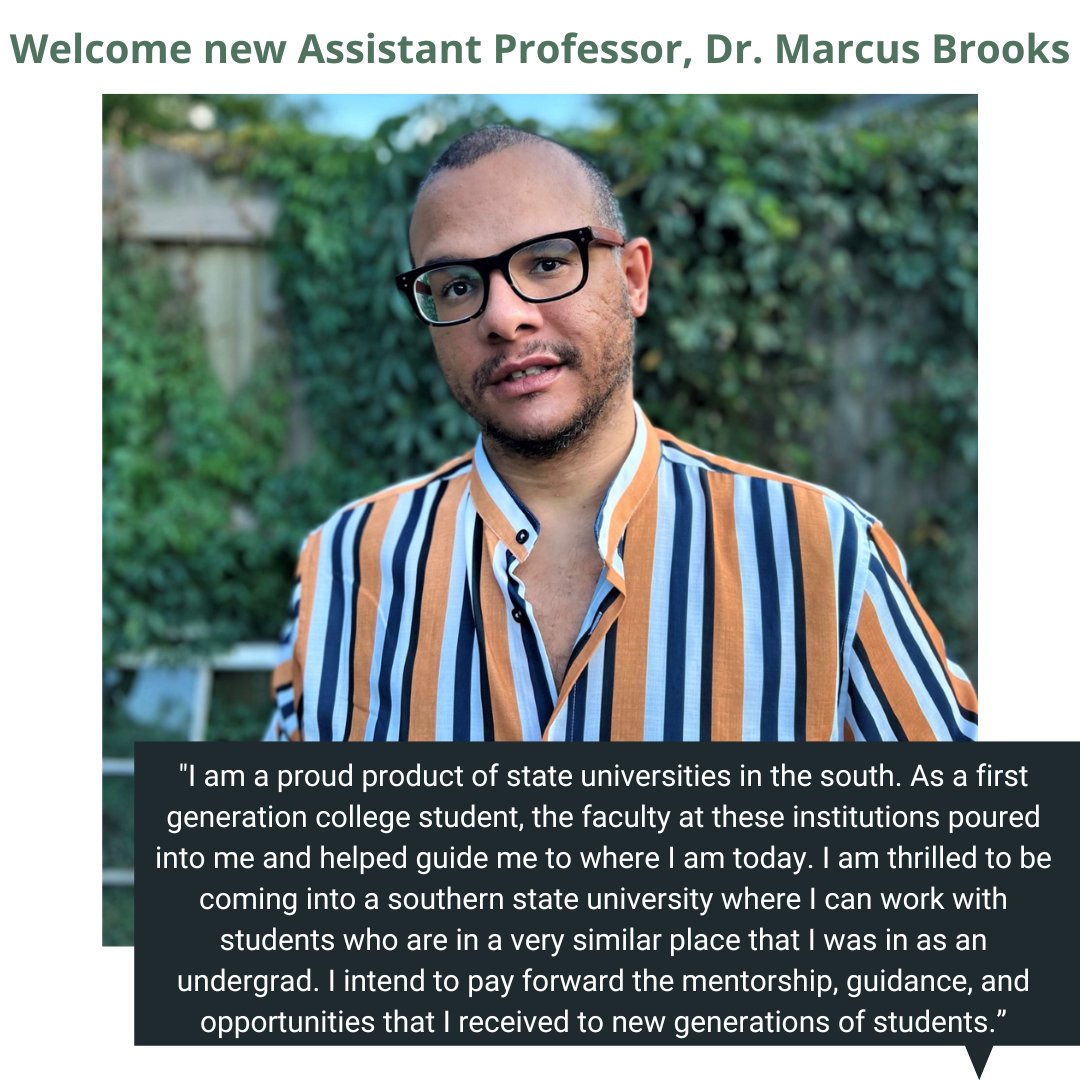 wkusccjs's tweet photo. The Department of Sociology and Criminology would love to introduce our new Assistant Professor, Dr. Marcus Brooks! Be sure to check out his classes!
#WKU #IAMPCAL #ClimbWithUs #WKUSociologyandCriminology https://t.co/AGjgaYqkyg