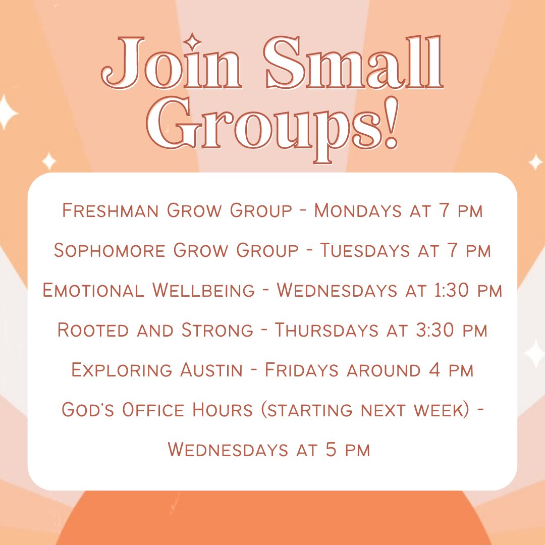 TexasWesley's tweet photo. Check out what is happening at the Wesley this week! Swing by 2200 Nueces and hang out with us! https://t.co/EWqUriSCxC
