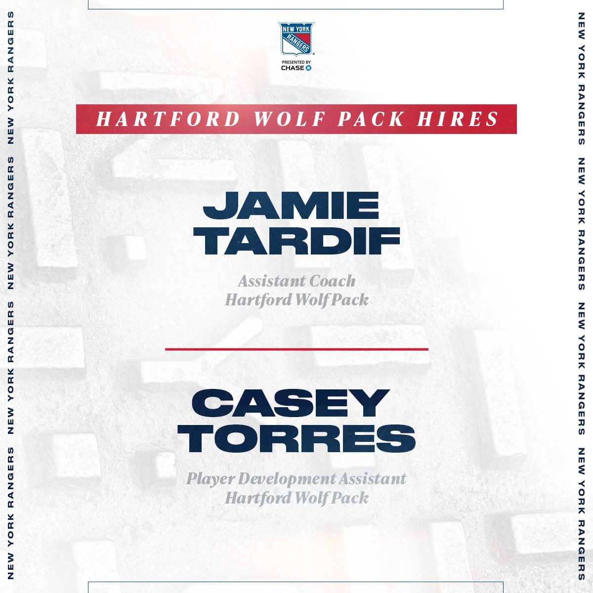 NYRangers's tweet photo. #NYR have made the following hires to the @WolfPackAHL staff: https://t.co/Siw6nhts1q