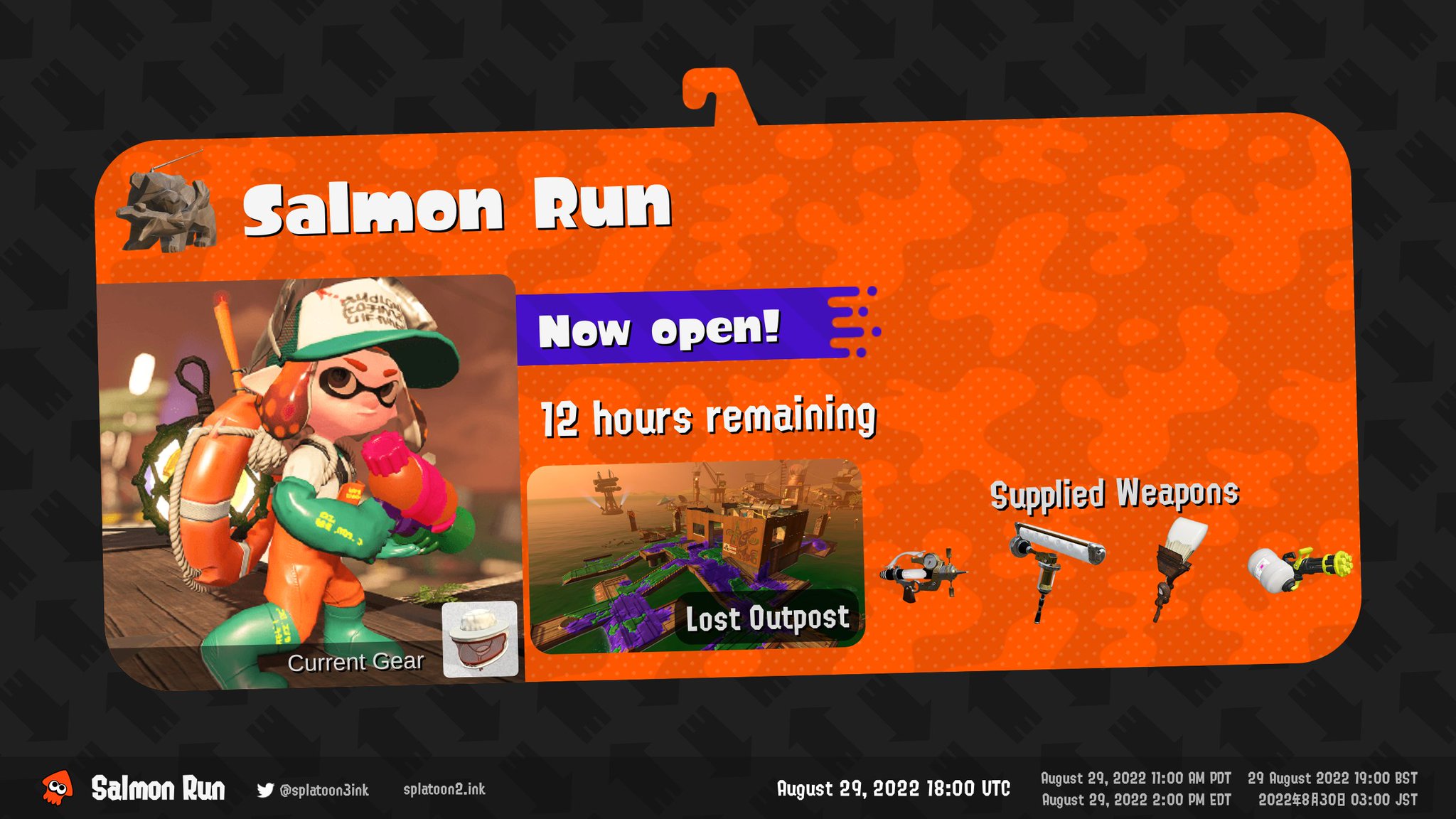 Splatoon3.ink on Twitter "Salmon Run is still open on Lost Outpost