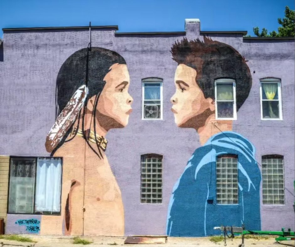 IndigenousMD's tweet photo. The Duality of Indigeneity by Pyramid Lake Paiute Artist Gregg Deal

Learn more by using the link in our bio to download the Guide to Indigenous Maryland on iOS/Android 📲💡

#Indigenous #Native #NativeAmerican #FirstNations #GuidetoIndigenousLands #GuidetoIndigenousMD #MD https://t.co/8IvGwfPPio