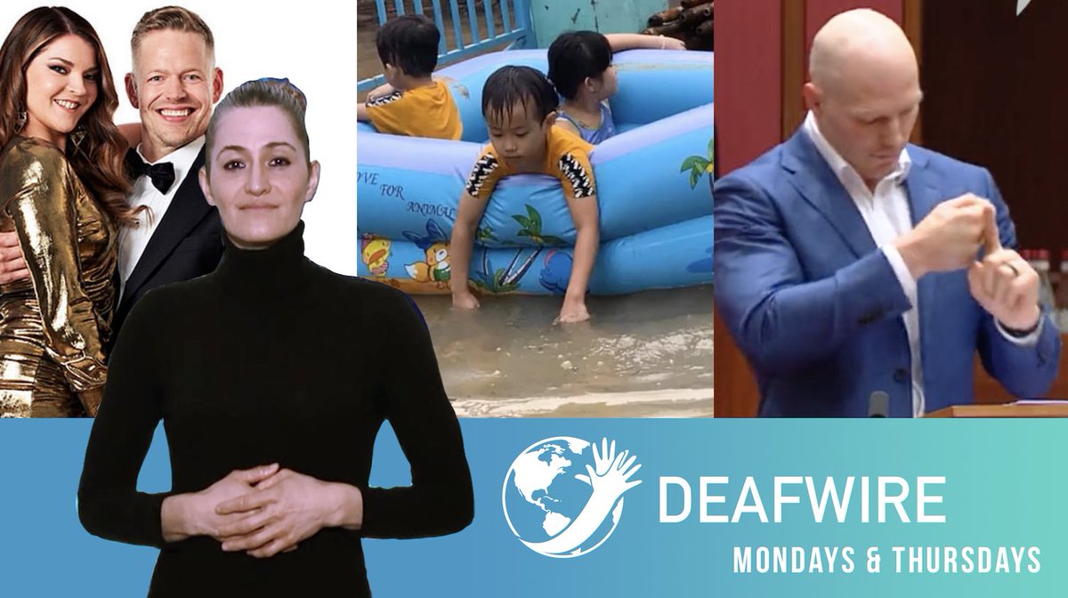 H3worldTV's tweet photo. DeafWire | 29 August 2022
1. FINLAND: Signmark on 'Dancing with the Stars'
2. VIETNAM: Deaf demand access to emergency info
3. AUSTRALIA: Speech with sign language interpreter
Facebook/YouTube - H3WorldTV or https://t.co/59RqxxcMpB
#H3WorldTV #DeafWire #InternationalSign #Deaf https://t.co/sCI4h7urLr