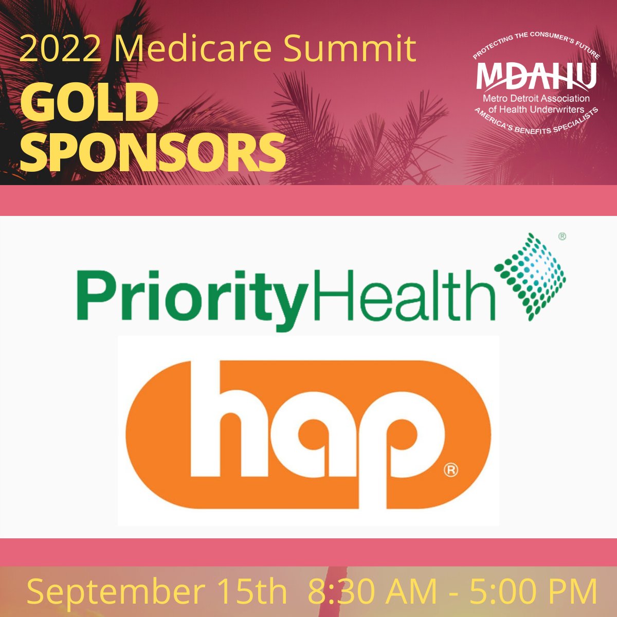 MDAHU313's tweet photo. Thank you to Priority Health and HAP for your Gold Sponsorship at our upcoming Medicare Summit. It will be the best Medicare event of the year! #MDAHU #Medicare #Summit #Register https://t.co/swvcTB0ioF https://t.co/RMtRYdePDO
